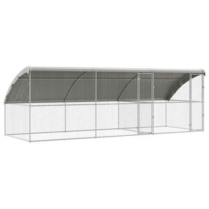 vidaXL Kenel dla Ps&oacute;w 3 szt. Srebrny 6 x 2 x 2 m Stal galwanizowana