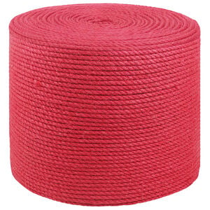 vidaXL Lina Jutowa 6 mm czerwony 100% juta Tossa