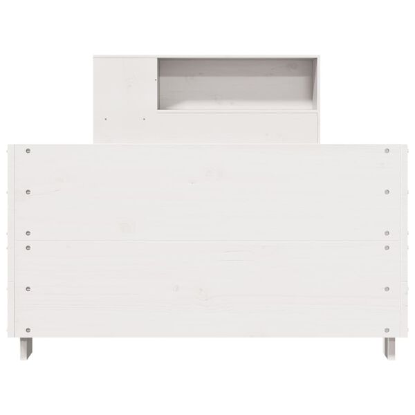 vidaXL Rama ł&oacute;żka bez materaca, biała, 90x200 cm, lite drewno sosnowe