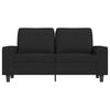 vidaXL Sofa 2-osobowa, czarna, 120 cm, tapicerowana tkaniną