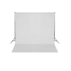 vidaXL System zawieszenia tła z białym tłem 600 x 300 cm