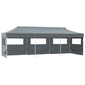 vidaXL Składany namiot z 5 ścianami bocznymi, 870x291x315 cm, antracytowy
