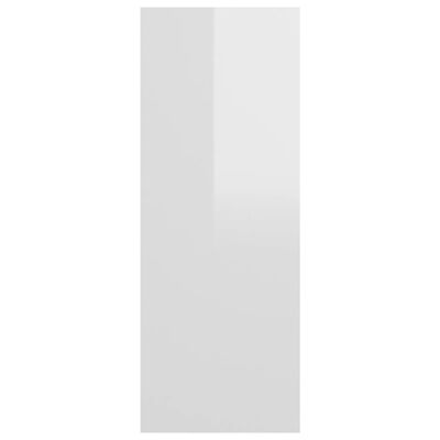 vidaXL Stolik konsolowy, biały, wysoki połysk, 78x30x80 cm, płyta