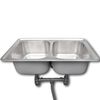 vidaXL Zlew kuchenny z odpływem, kwadratowy, stal nierdzewna