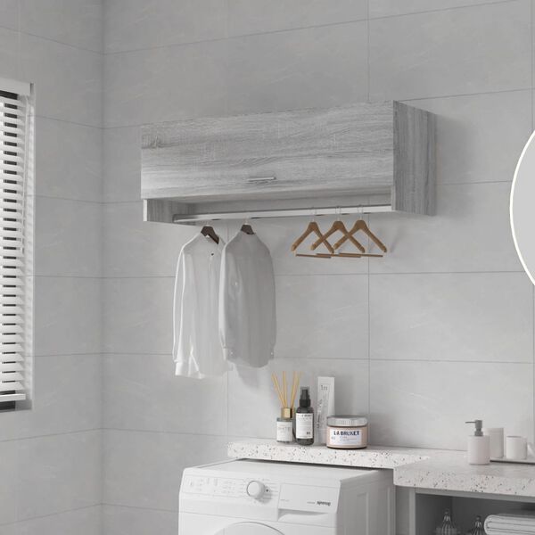 vidaXL Szafka, szary dąb sonoma 100x32,5x35 cm