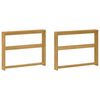 vidaXL Moduł podłokietnik&oacute;w 2 pcs Biały 78,5 x 10 x 61 cm