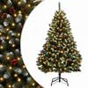 vidaXL Sztuczna choinka z zawiasami 180 cm 300 LED Ciepła biel PVC