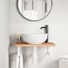 vidaXL P&oacute;łka ścienna pod umywalkę, stal i lite drewno bukowe