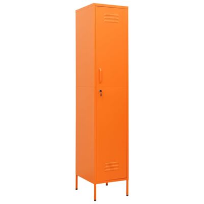 vidaXL Szafa zamykana na klucz, pomarańczowa, 35x46x180 cm, stalowa