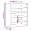 vidaXL Szafka na buty, stare drewno 60x35x70cm materiał drewnopochodny