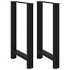 vidaXL Nogi do stołu barowego czarne 2 szt. 60x(90-91) cm stal