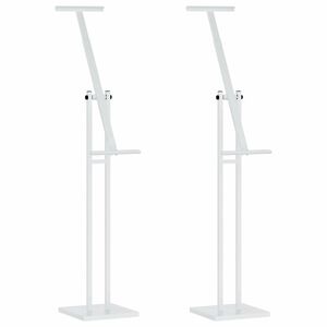 vidaXL Stoiska na targi 2 pcs Biały 26,5 x 26,5 x 150 cm Stal