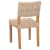 vidaXL Krzesło jadalniane 2 pcs Naturalny 46 x 55 x 84 cm Rattan Kubu