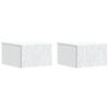 vidaXL Wisząca Szafka Nocna 2 pcs Biały 49 x 34,5 x 20 cm