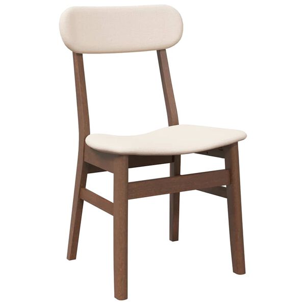 vidaXL Krzesła do jadalni z poduszkami 2 szt. lite drewno gumowe