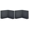vidaXL Mur oporowy 2 szt. 50 x 50 x 30 cm Stal antracytowy