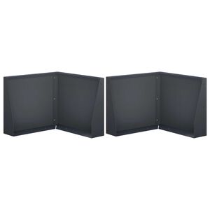 vidaXL Mur oporowy 2 szt. 50 x 50 x 30 cm Stal antracytowy