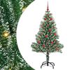 vidaXL Sztuczna choinka z śnieżnym pokryciem z lampkami LED 150 cm
