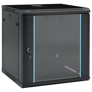 vidaXL Szafki sieciowe Czarny 600 x 600 x 640 mm Stal