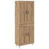 vidaXL Highboard Dąb rzemieślniczy 69,5 x 34 x 180 cm