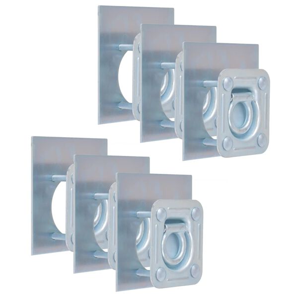 vidaXL Pierścienie mocujące ładunek, 6 szt, stal ocynkowana, 2000 kg