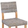 vidaXL Krzesło jadalniane 2 pcs Kubu Szary 46 x 55 x 84 cm Rattan Kubu