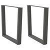 vidaXL Nogi do stołu jadalnego w kształcie litery V 2 szt. Antracyt 80x(72-73,3) cm Stal