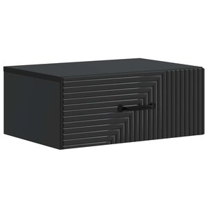vidaXL Wisząca Szafka Nocna Czarny 49 x 34,5 x 20 cm