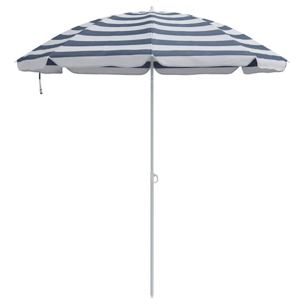 vidaXL Parasol plażowy Niebieski i biały 206 x 206 x 212 cm