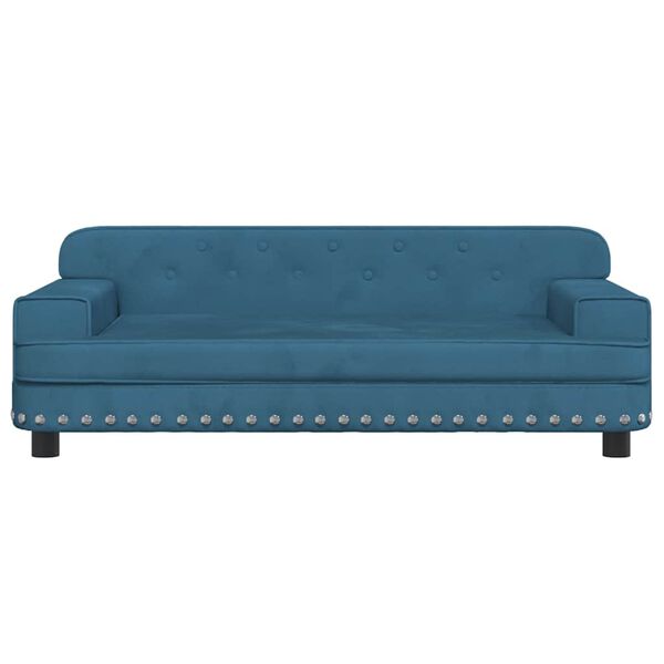 vidaXL Sofa dla dzieci, niebieska, 90x53x30 cm, aksamit