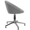 vidaXL Obrotowe krzesło stołowe, jasnoszare, obite tkaniną