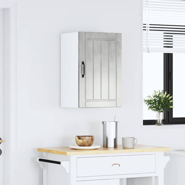 vidaXL Szafka ścienna kuchenna "Lucca" Betonowa szara Drewno klejone