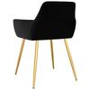 vidaXL Krzesła stołowe, 4 szt., czarne, obite aksamitem
