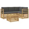 vidaXL Zestaw sof na zewnątrz 5 pcs Biały i antracyt 59 x 59 x 37 cm
