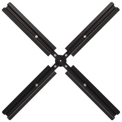 vidaXL Rozkładana podstawa pod parasol, czarna, stalowa, 2,75 kg
