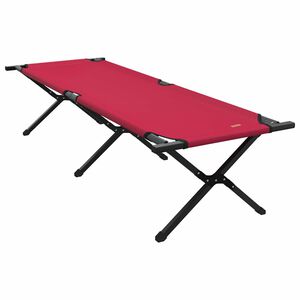 vidaXL Składane Ł&oacute;żko Kempingowe Czerwony 193 x 69 x 45 cm