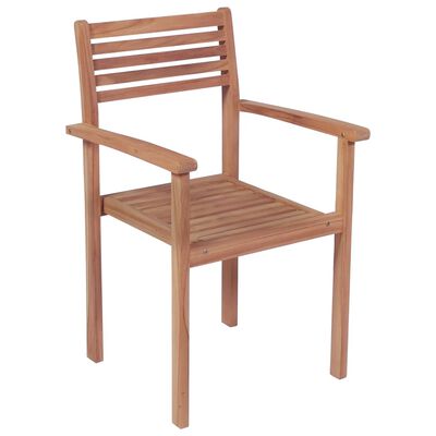 vidaXL Krzesła ogrodowe, 4 szt., jasnozielone poduszki, drewno tekowe