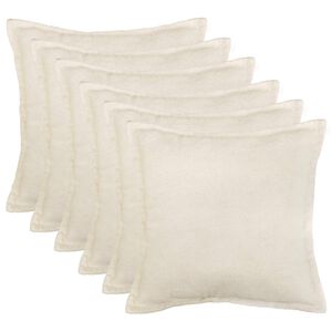 vidaXL Poszewka na poduszkę 6 pcs HOUTEN kremowy 30 x 30 cm Boucl&eacute;