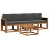 vidaXL Zestaw sof na zewnątrz z poduszką 4 pcs Naturalny i Antracytowy