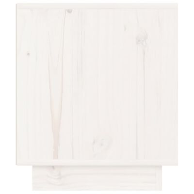 vidaXL Szafka nocna, biała, 40x34x40 cm, lite drewno sosnowe