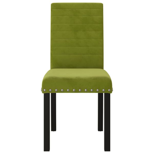 vidaXL Krzesła stołowe, 4 szt., jasnozielone, obite aksamitem
