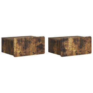 vidaXL Wisząca Szafka Nocna 2 szt. Dąb wędzony 49 x 34,5 x 24 cm