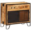 vidaXL Szafka, 80x31x66 cm, lite surowe drewno mango i metal