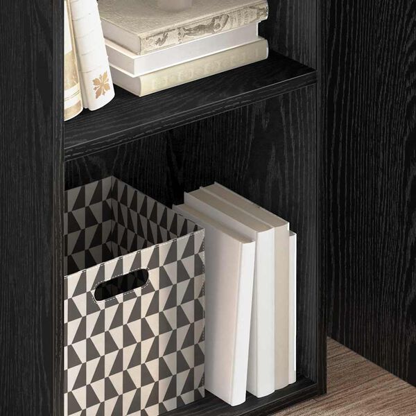 vidaXL P&oacute;łka na książki Czarny Dąb 40 x 30 x 77 cm