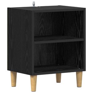vidaXL Szafka pod ł&oacute;żko Czarny Dąb 40 x 30 x 50 cm Drewno inżynieryjne
