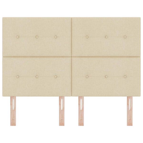 vidaXL Zagł&oacute;wek regulowany pod względem wysokości Kremowy 160 cm