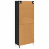 vidaXL Highboard 2 pcs Czarny Dąb Drewno inżynieryjne i szkło