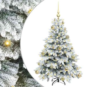 vidaXL Sztuczna choinka z 150 diodami LED Biały 120 cm PE i PVC