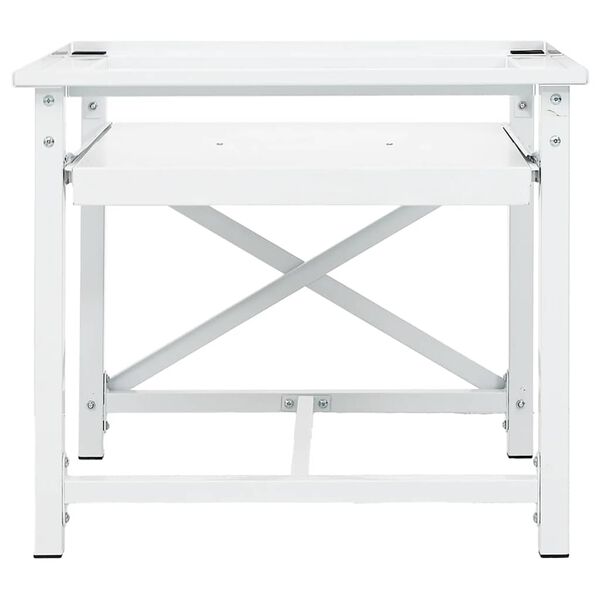 vidaXL Podest pod pralkę z p&oacute;łką, biały