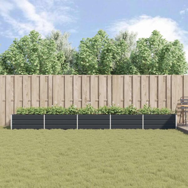 vidaXL Donica Antracyt 195 x 100 x 45 cm Stal Galwanizowana